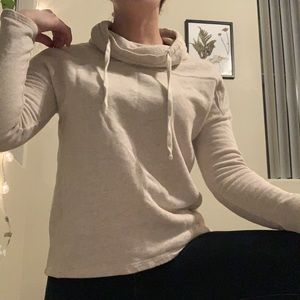 Cream scoop neck sweater